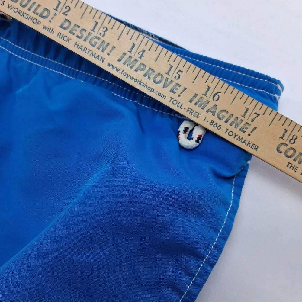 Lands' End Men's Blue Swim Trunks Size S 28-30 Board Shorts Mesh Lined Nautical